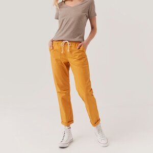 PACT Women's Tuscan Sun Woven Twill Roll Up Pant  Size: X-Small